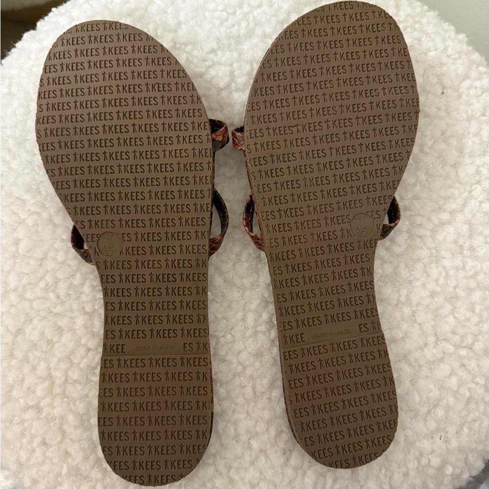 TKEES® & Madewell Gemma Vegan Leather Sandals Snake Embossed NEW w/o tags - Picture 3 of 7